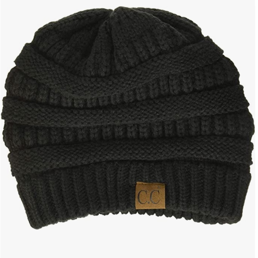 C.C. Beanie Thick Soft Knit Beanie Cap Hat Warm ChunkyStretch Beanie Skully